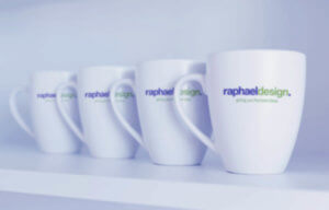 Raphael Design printed mugs